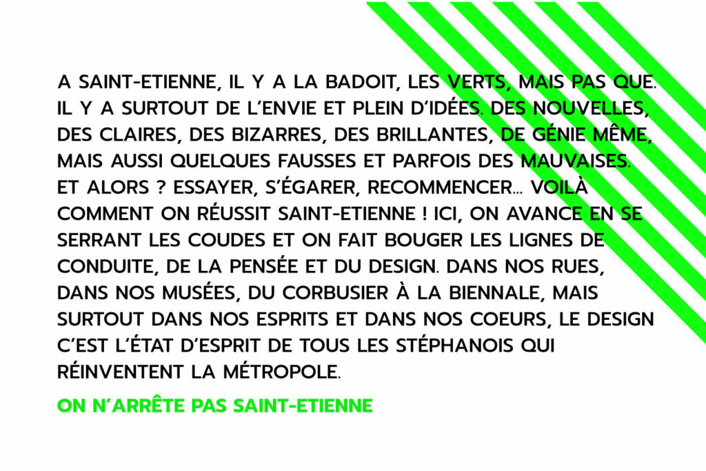 Saint-Etienne hors cadre publicité manifesto manifeste