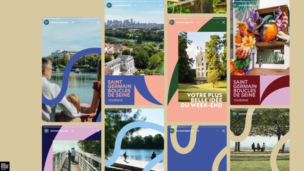 saint germain boucles seine plateforme de marque redaction contenu signature positionnement publicité communication concept 